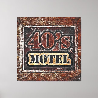Vintage 40:s motel - arbetsyta canvastryck