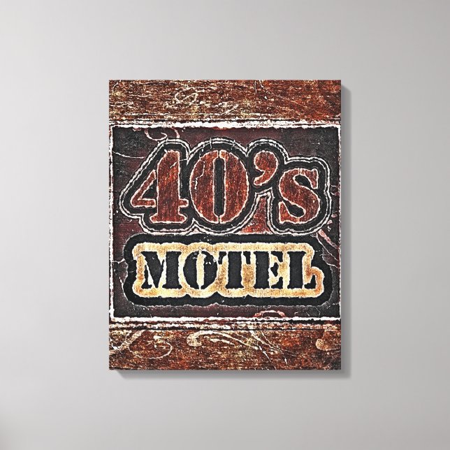 Vintage 40:s motel - arbetsyta canvastryck (Framsida)