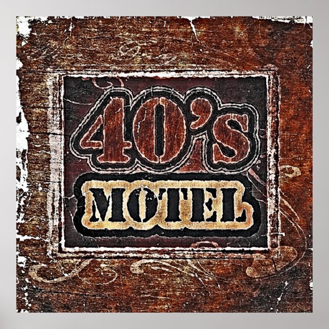 Vintage 40:s motel - Poster (Framsidan)