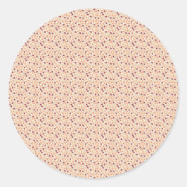 Vintage 40s Soft Peach & Taupe Utility Bloom Runt Klistermärke