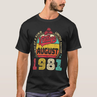 Vintage 42:a födelsedagen Fantastisk sedan augusti T Shirt