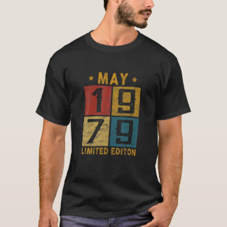 Vintage 43:e födelsedagen maj 1979 född 1979 43 år t shirt