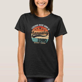 Vintage 43: e födelsedagsljud föddes i januari t shirt