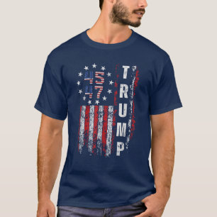Vintage 45 47 Donald Trump 2025 Amerikanska USA fl T Shirt