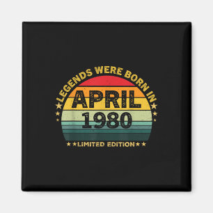 Vintage 45: e födelsedagsljud föddes den 1 april magnet
