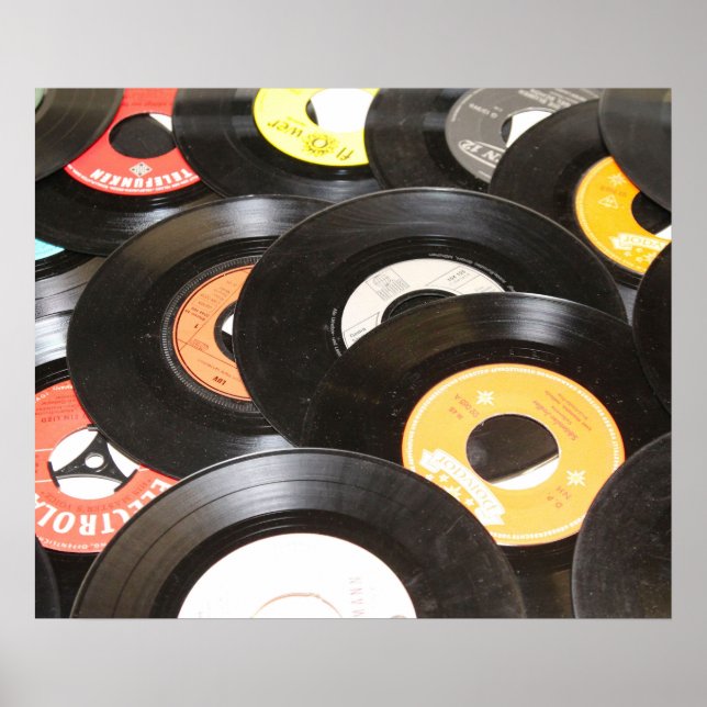 Vintage 45 rpm-poster poster (Framsidan)