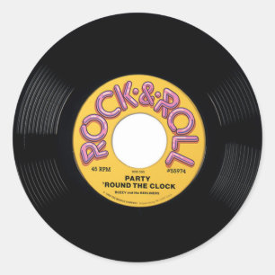 Vintage 45 varv/min runt klistermärke