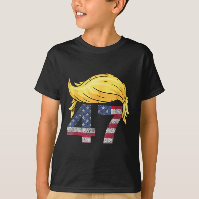 Vintage 47 Trump Hair T Shirt (Framsida)