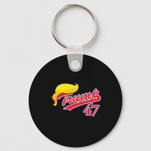 Vintage 47 Trump Hår 3  Nyckelring (Framsida)