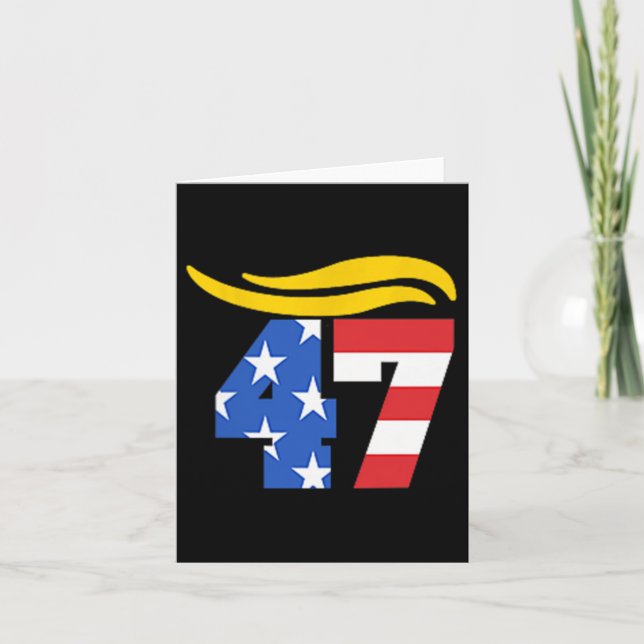 Vintage 47 Trump Hår  Kort (Framsida)