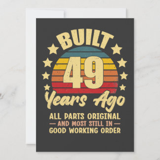 Vintage 49-årsdag Byggd för 49 år sedan Rolig