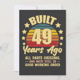 Vintage 49-årsdag Uppvuxen 49 År Sedan Rolig Inbjudningar