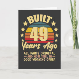 Vintage 49-årsdag Uppvuxen 49 År Sedan Roligt Kort