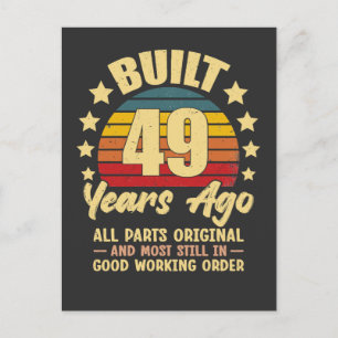 Vintage 49-årsdag Uppvuxen 49 År Sedan Roligt Vykort