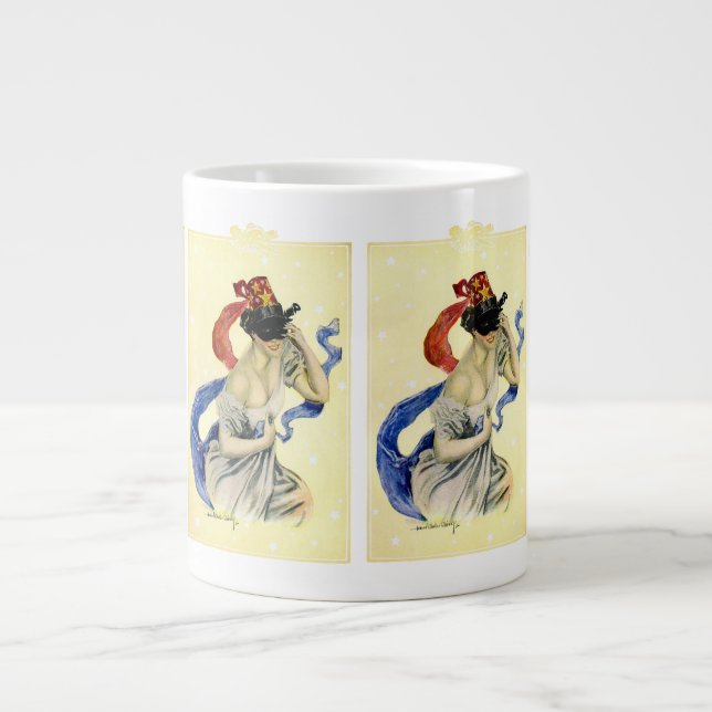 Vintage 4:e juli Patriotisk Maskeradfest Jumbo Mugg (Framsidan)