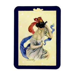 Vintage 4:e juli Patriotisk Maskeradfest Magnet