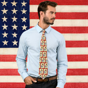 Vintage 4:e juli Patriotisk Maskeradfest Slips