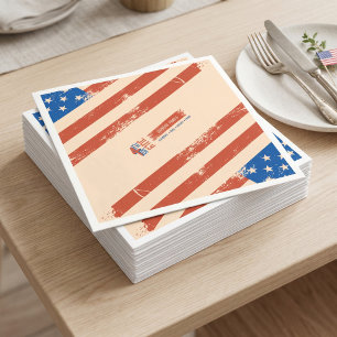 Vintage 4:e juli Patriotiska USA:s självständighet Pappersservett
