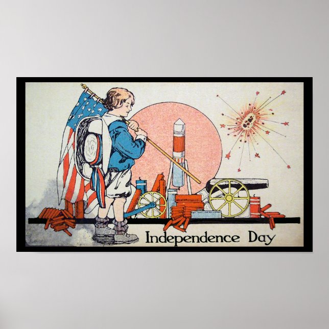 Vintage 4:e juli Poster (Framsidan)