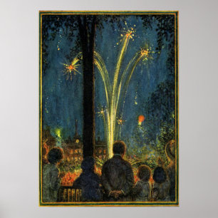 Vintage 4:e juli poster