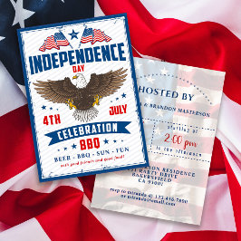 Vintage 4:e Juli USA:s självständighetsfest Inbjudningar