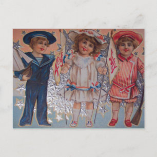 Vintage 4:e vykortet i juli vykort