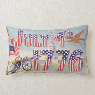 Vintage 4 juli 1776 lumbarkudde