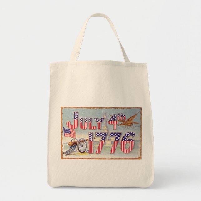 Vintage 4 juli 1776 tygkasse (Framsidan)