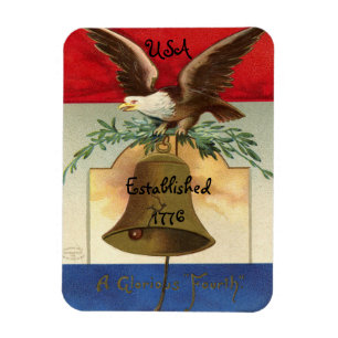 Vintage 4 juli-åldern magnet