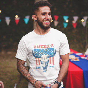 Vintage 4 juli Amerika EST 1776 T Shirt