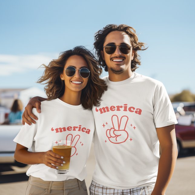 Vintage 4 juli "Merica T Shirt (Skapare uppladdad)