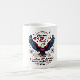 Vintage 4 juli Mugg - Öron och Fireworks