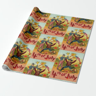 Vintage 4 juli presentpapper