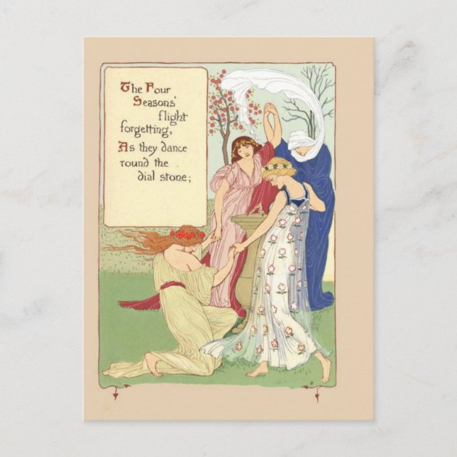 Vintage 4 vykort (Framsida)