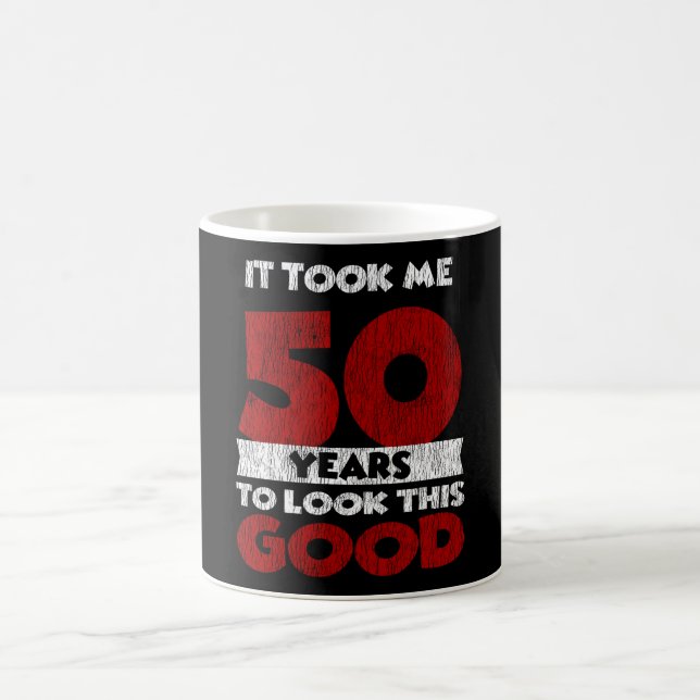 Vintage 50 år gammal rolig 50-årspresent kaffemugg (Center)