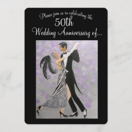 Vintage 50-års bröllopsjubileum, Inbjudan