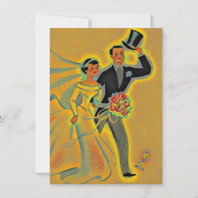 Vintage 50-års jubileums inbjudan Invitationer (Framsida)