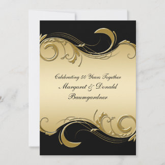 Vintage 50-års jubileumsinbjudan inbjudningar