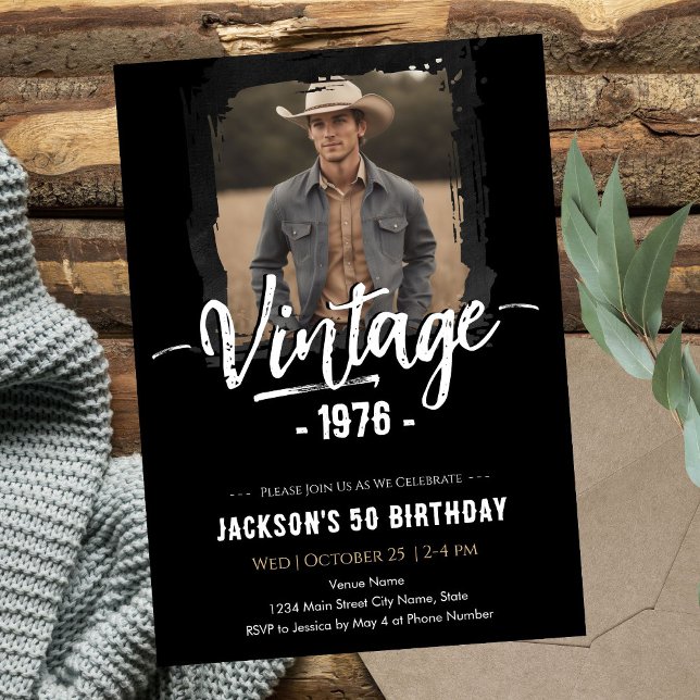 Vintage 50-årsdag inbjudningar (Skapare uppladdad)