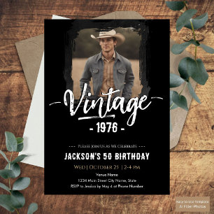 Vintage 50-årsdag inbjudningar