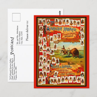 Vintage 50 Berömda Indianska Hövdingar Vykort