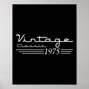 Vintage 50:e Dekorationen på födelsedagen 1975 50 Poster