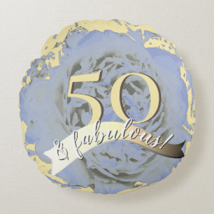 Vintage 50 och Fabulous Birthday! Rund Kudde