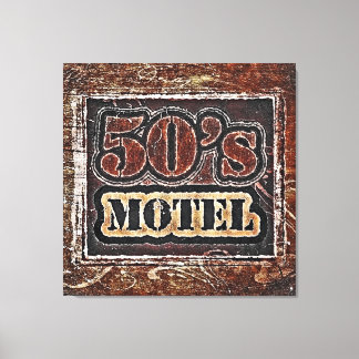 Vintage 50:s motel - arbetsyta canvastryck