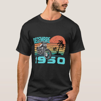 Vintage 50's Gift Motorcycle sunset december 1950 T Shirt