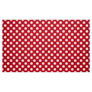 Vintage 50's Stil Red and White Polka Dot Mönster Tyg