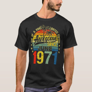 Vintage 51 år gammal juni 1971 Dekoration 51:a Bi T Shirt