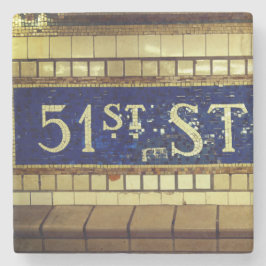 Vintage 51st Street, Manhattan, NYC Stenunderlägg