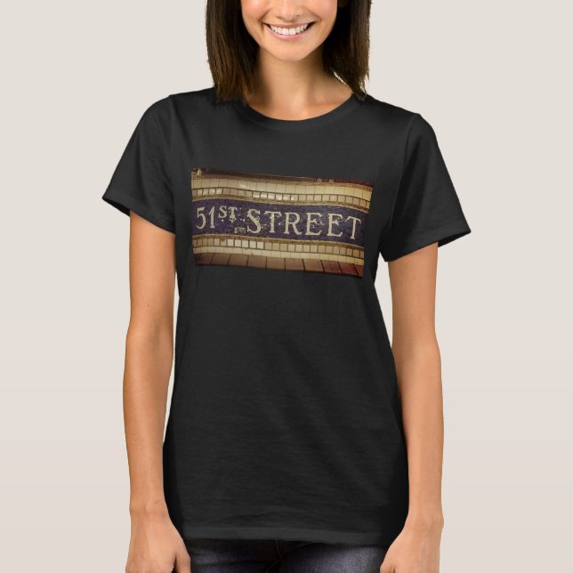 Vintage 51st Street, Manhattan, NYC T Shirt (Framsida)