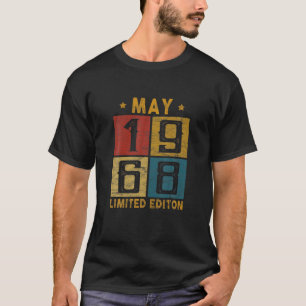 Vintage 54:e födelsedagen maj 1968 född 1968 54 år t shirt